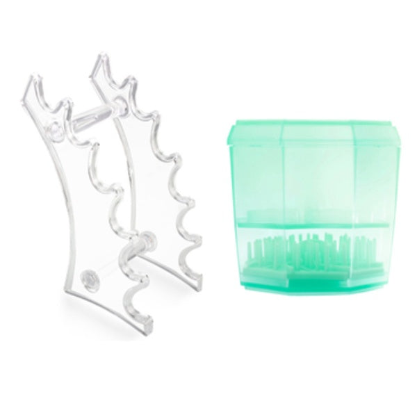 14‑Hole Makeup Brush Drying Rack Stand & Cosmetic Tool Organizer – Durable & Portable