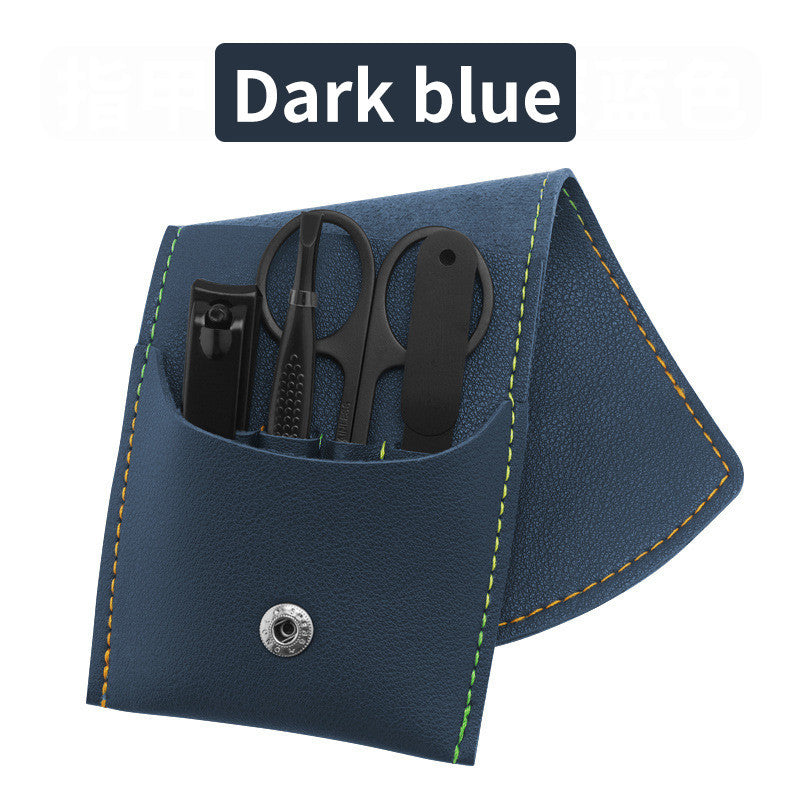 16‑Piece Stainless Steel Manicure & Pedicure Grooming Kit with PU Leather Case