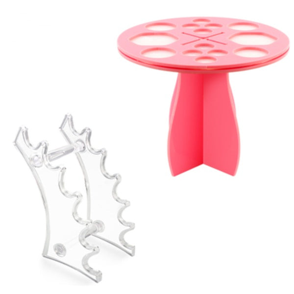 14‑Hole Makeup Brush Drying Rack Stand & Cosmetic Tool Organizer – Durable & Portable