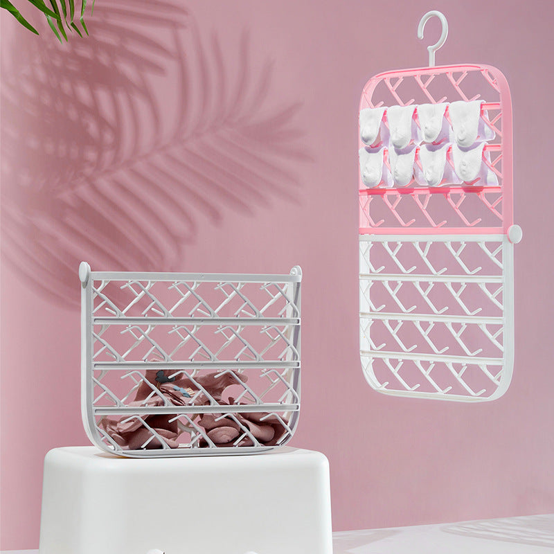 Foldable Plastic Sock Clip Rack – Push–Pull Airfoil Design