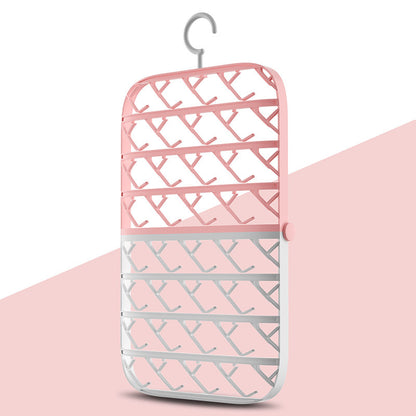 Foldable Plastic Sock Clip Rack – Push–Pull Airfoil Design