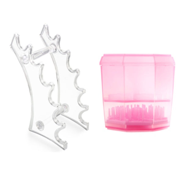 14‑Hole Makeup Brush Drying Rack Stand & Cosmetic Tool Organizer – Durable & Portable