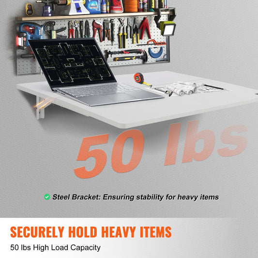 Space-Saving VEVOR 31.5″×19.7″ Wall Mount Folding Table