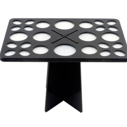 14‑Hole Makeup Brush Drying Rack Stand & Cosmetic Tool Organizer – Durable & Portable