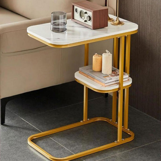 Premium C-Shaped Coffee Table for Sofa & Bed | Space-Saving Side Table