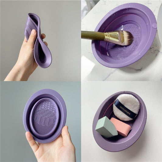 Scrubbing Plate & Silicone Bowl Makeup Brush Cleaner